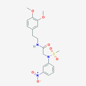 molecular formula C19H23N3O7S B4754846 N-[2-(3,4-dimethoxyphenyl)ethyl]-N~2~-(methylsulfonyl)-N~2~-(3-nitrophenyl)glycinamide 