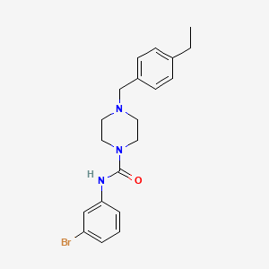 molecular formula C20H24BrN3O B4754892 N-(3-bromophenyl)-4-[(4-ethylphenyl)methyl]piperazine-1-carboxamide 