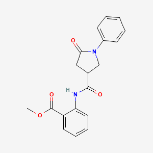 molecular formula C19H18N2O4 B4755340 N-(o-Carboxyphenyl)-2-oxo-1-phenyl-4-pyrrolidinecarboxamide CAS No. 39630-04-1