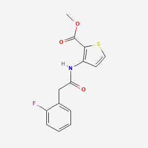 molecular formula C14H12FNO3S B4755396 METHYL 3-{[2-(2-FLUOROPHENYL)ACETYL]AMINO}-2-THIOPHENECARBOXYLATE 