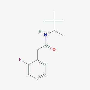 molecular formula C14H20FNO B4755424 N-(3,3-DIMETHYL-2-BUTANYL)-2-(2-FLUOROPHENYL)ACETAMIDE 