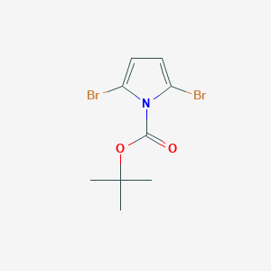 molecular formula C9H11Br2NO2 B047556 Tert-butyl 2,5-dibromo-1H-pyrrole-1-carboxylate CAS No. 117657-38-2