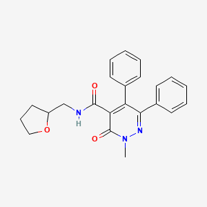 molecular formula C23H23N3O3 B4755657 2-METHYL-3-OXO-N-[(OXOLAN-2-YL)METHYL]-5,6-DIPHENYL-2,3-DIHYDROPYRIDAZINE-4-CARBOXAMIDE 