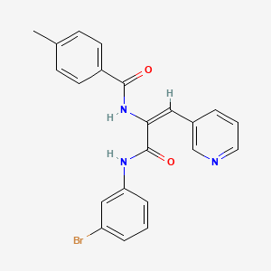 molecular formula C22H18BrN3O2 B4755786 N-[(E)-3-(3-bromoanilino)-3-oxo-1-pyridin-3-ylprop-1-en-2-yl]-4-methylbenzamide 