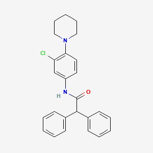 molecular formula C25H25ClN2O B4756244 N-(3-chloro-4-piperidin-1-ylphenyl)-2,2-diphenylacetamide 