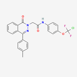 molecular formula C24H18ClF2N3O3 B4756347 N-[4-(CHLORODIFLUOROMETHOXY)PHENYL]-2-[4-(4-METHYLPHENYL)-1-OXO-1,2-DIHYDROPHTHALAZIN-2-YL]ACETAMIDE 
