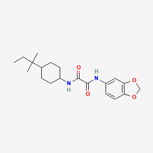 molecular formula C20H28N2O4 B4756404 N'-(1,3-benzodioxol-5-yl)-N-[4-(2-methylbutan-2-yl)cyclohexyl]oxamide 