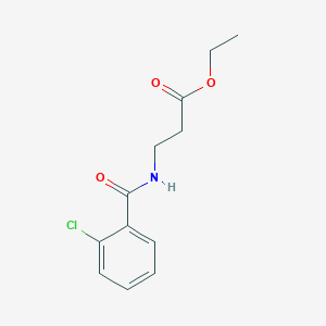 molecular formula C12H14ClNO3 B4756424 beta-Alanine, N-(2-chlorobenzoyl)-, ethyl ester 