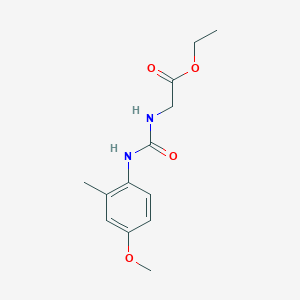 molecular formula C13H18N2O4 B4756517 ETHYL 2-{[(4-METHOXY-2-METHYLANILINO)CARBONYL]AMINO}ACETATE 