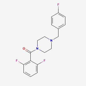 molecular formula C18H17F3N2O B4756645 (2,6-DIFLUOROPHENYL)[4-(4-FLUOROBENZYL)PIPERAZINO]METHANONE 