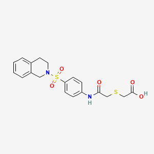 molecular formula C19H20N2O5S2 B4756682 2-[(2-{4-[3,4-DIHYDRO-2(1H)-ISOQUINOLINYLSULFONYL]ANILINO}-2-OXOETHYL)SULFANYL]ACETIC ACID 