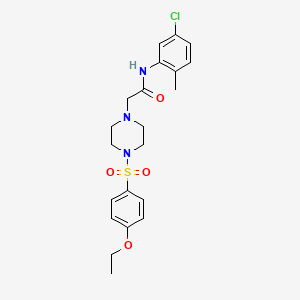 molecular formula C21H26ClN3O4S B4757016 N~1~-(5-CHLORO-2-METHYLPHENYL)-2-{4-[(4-ETHOXYPHENYL)SULFONYL]PIPERAZINO}ACETAMIDE 