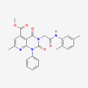 molecular formula C26H24N4O5 B4757343 METHYL 3-{[(2,5-DIMETHYLPHENYL)CARBAMOYL]METHYL}-7-METHYL-2,4-DIOXO-1-PHENYL-1H,2H,3H,4H-PYRIDO[2,3-D]PYRIMIDINE-5-CARBOXYLATE 