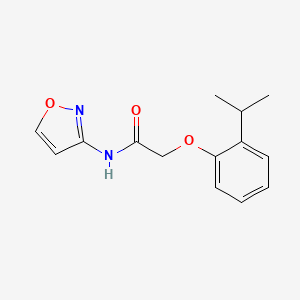 molecular formula C14H16N2O3 B4757915 N-(12-OXAZOL-3-YL)-2-[2-(PROPAN-2-YL)PHENOXY]ACETAMIDE 