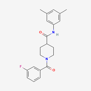 molecular formula C21H23FN2O2 B4757962 N-(3,5-dimethylphenyl)-1-(3-fluorobenzoyl)piperidine-4-carboxamide 