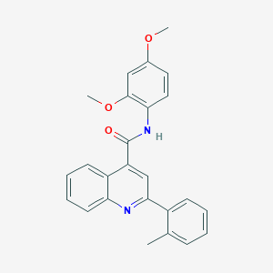 molecular formula C25H22N2O3 B4758046 N-(2,4-dimethoxyphenyl)-2-(2-methylphenyl)quinoline-4-carboxamide 