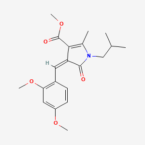 molecular formula C20H25NO5 B4758221 methyl (4Z)-4-(2,4-dimethoxybenzylidene)-2-methyl-1-(2-methylpropyl)-5-oxo-4,5-dihydro-1H-pyrrole-3-carboxylate 