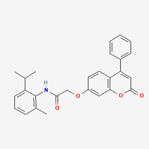 molecular formula C27H25NO4 B4758298 N-[2-methyl-6-(propan-2-yl)phenyl]-2-[(2-oxo-4-phenyl-2H-chromen-7-yl)oxy]acetamide 