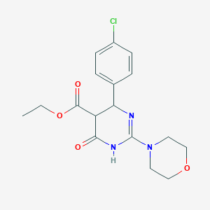 molecular formula C17H20ClN3O4 B4758349 Ethyl 4-(4-chlorophenyl)-2-(4-morpholinyl)-6-oxo-1,4,5,6-tetrahydro-5-pyrimidinecarboxylate 