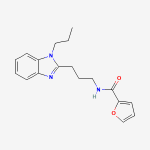 molecular formula C18H21N3O2 B4758481 N-[3-(1-PROPYL-1H-1,3-BENZODIAZOL-2-YL)PROPYL]FURAN-2-CARBOXAMIDE 