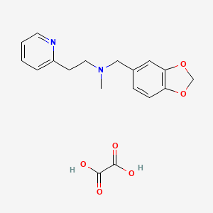 molecular formula C18H20N2O6 B4758586 N-(1,3-benzodioxol-5-ylmethyl)-N-methyl-2-pyridin-2-ylethanamine;oxalic acid 