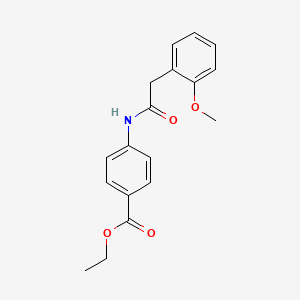 molecular formula C18H19NO4 B4758938 ETHYL 4-[2-(2-METHOXYPHENYL)ACETAMIDO]BENZOATE 