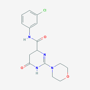 molecular formula C15H17ClN4O3 B4758957 N-(3-chlorophenyl)-2-(morpholin-4-yl)-6-oxo-3,4,5,6-tetrahydropyrimidine-4-carboxamide 