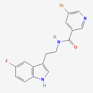 molecular formula C16H13BrFN3O B4759147 5-bromo-N~3~-[2-(5-fluoro-1H-indol-3-yl)ethyl]nicotinamide 