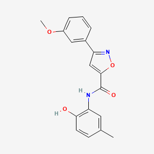 molecular formula C18H16N2O4 B4759817 N-(2-hydroxy-5-methylphenyl)-3-(3-methoxyphenyl)-1,2-oxazole-5-carboxamide 