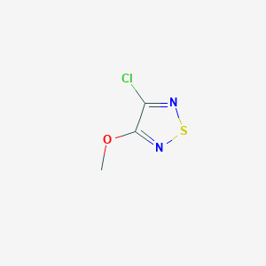 molecular formula C3H3ClN2OS B047599 3-Chloro-4-methoxy-1,2,5-thiadiazole CAS No. 5728-16-5