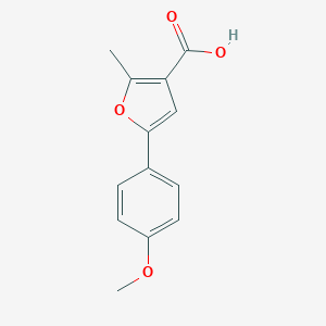 molecular formula C13H12O4 B047600 5-(4-甲氧基苯基)-2-甲基呋喃-3-羧酸 CAS No. 111787-87-2