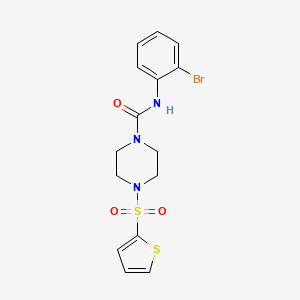 molecular formula C15H16BrN3O3S2 B4760030 N-(2-BROMOPHENYL)-4-(THIOPHENE-2-SULFONYL)PIPERAZINE-1-CARBOXAMIDE 