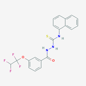 molecular formula C20H15F4N3O2S B4760241 N-1-naphthyl-2-[3-(1,1,2,2-tetrafluoroethoxy)benzoyl]hydrazinecarbothioamide 