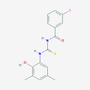 molecular formula C16H15IN2O2S B4760436 N-[(2-hydroxy-3,5-dimethylphenyl)carbamothioyl]-3-iodobenzamide 
