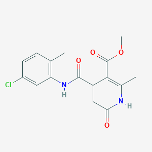 molecular formula C16H17ClN2O4 B4760496 Methyl 4-[(5-chloro-2-methylphenyl)carbamoyl]-2-methyl-6-oxo-1,4,5,6-tetrahydropyridine-3-carboxylate 