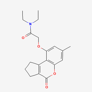 molecular formula C19H23NO4 B4760511 N,N-DIETHYL-2-({7-METHYL-4-OXO-1H,2H,3H,4H-CYCLOPENTA[C]CHROMEN-9-YL}OXY)ACETAMIDE 