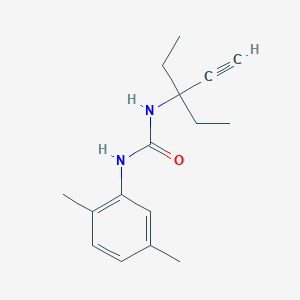 molecular formula C16H22N2O B4760544 N-(1,1-DIETHYL-2-PROPYNYL)-N'-(2,5-DIMETHYLPHENYL)UREA 