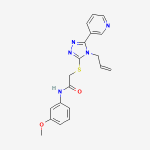 molecular formula C19H19N5O2S B4760550 N-(3-methoxyphenyl)-2-{[4-(prop-2-en-1-yl)-5-(pyridin-3-yl)-4H-1,2,4-triazol-3-yl]sulfanyl}acetamide 