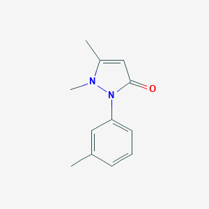 molecular formula C12H14N2O B047606 3H-Pyrazol-3-one, 1,2-dihydro-1,5-dimethyl-2-(3-methylphenyl)- CAS No. 115722-26-4