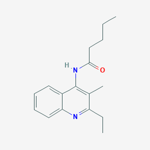 molecular formula C17H22N2O B4760649 N-(2-ethyl-3-methylquinolin-4-yl)pentanamide 
