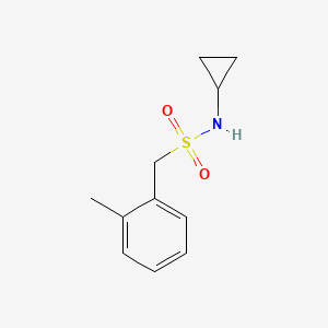 molecular formula C11H15NO2S B4760828 N-cyclopropyl-1-(2-methylphenyl)methanesulfonamide 
