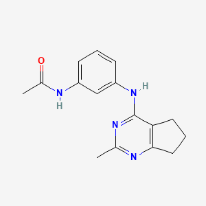 molecular formula C16H18N4O B4760972 N-(3-((2-methyl-6,7-dihydro-5H-cyclopenta[d]pyrimidin-4-yl)amino)phenyl)acetamide 