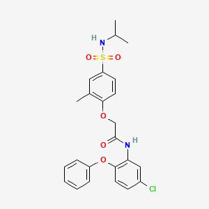 molecular formula C24H25ClN2O5S B4760980 N-(5-CHLORO-2-PHENOXYPHENYL)-2-{2-METHYL-4-[(PROPAN-2-YL)SULFAMOYL]PHENOXY}ACETAMIDE 