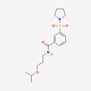 molecular formula C17H26N2O4S B4760999 N-[3-(PROPAN-2-YLOXY)PROPYL]-3-(PYRROLIDINE-1-SULFONYL)BENZAMIDE 