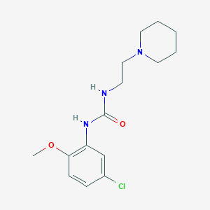 molecular formula C15H22ClN3O2 B4761028 N-(5-CHLORO-2-METHOXYPHENYL)-N'-(2-PIPERIDINOETHYL)UREA 