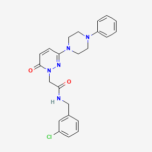 molecular formula C23H24ClN5O2 B4761061 N-(3-chlorobenzyl)-2-[6-oxo-3-(4-phenylpiperazin-1-yl)pyridazin-1(6H)-yl]acetamide 