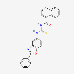 molecular formula C26H19N3O2S B4761134 N-{[2-(3-methylphenyl)-1,3-benzoxazol-5-yl]carbamothioyl}naphthalene-1-carboxamide 