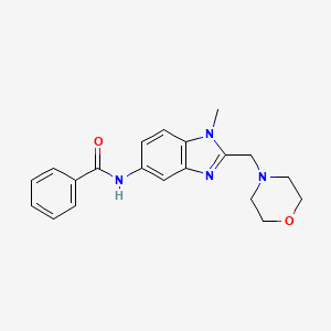 molecular formula C20H22N4O2 B4761480 N-{1-METHYL-2-[(MORPHOLIN-4-YL)METHYL]-1H-1,3-BENZODIAZOL-5-YL}BENZAMIDE 
