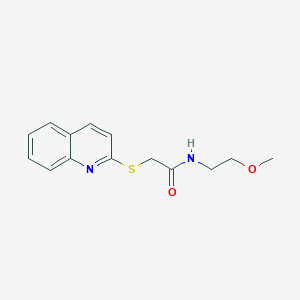 molecular formula C14H16N2O2S B4761620 N-(2-methoxyethyl)-2-quinolin-2-ylsulfanylacetamide 