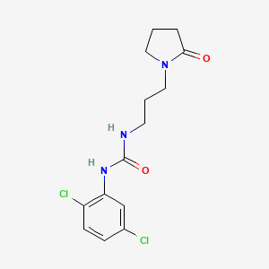 molecular formula C14H17Cl2N3O2 B4761779 N-(2,5-dichlorophenyl)-N'-[3-(2-oxo-1-pyrrolidinyl)propyl]urea 
